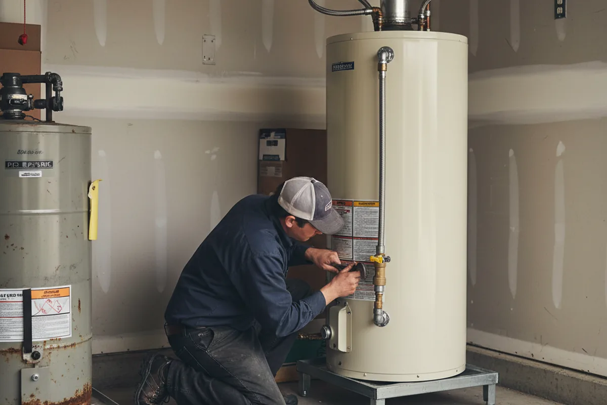 Water heater and shutoff valve replacement in Belford